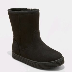 ❄️ GUC Toddler Pip Zipper Shearling Style Boots - Cat & Jack, Black, 5T